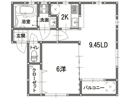 REVE フレール(2K/2階)の間取り写真