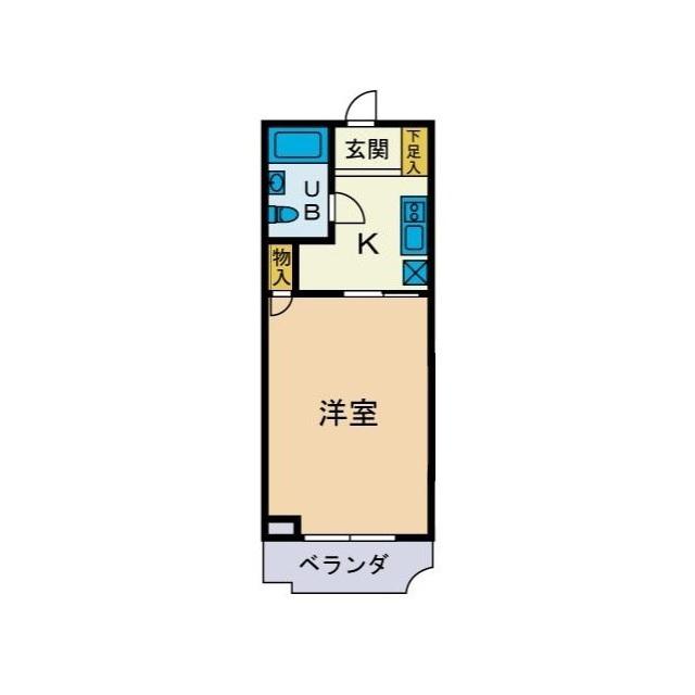 第2鈴英マンション(1K/2階)の間取り写真