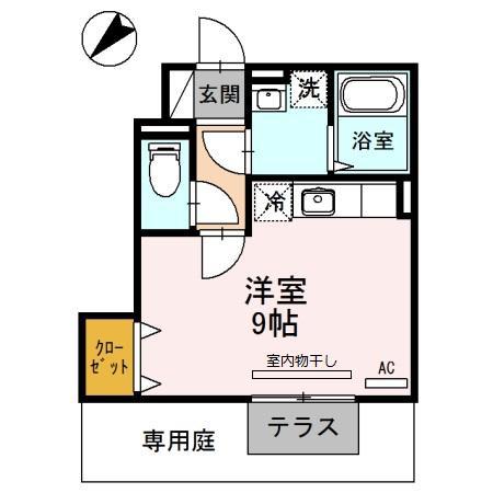 サニーコート別所(ワンルーム/1階)の間取り写真