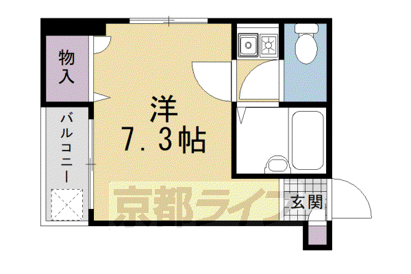 TOST栄洛館(1K/3階)の間取り写真
