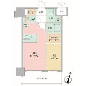 LOUIS RESIDENCE弁天町(1LDK/6階)の間取り写真