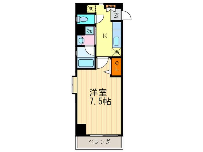 WILL-21烏丸御池(1K/11階)の間取り写真