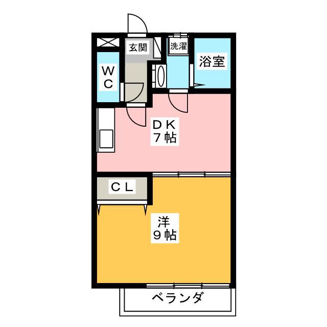 シトラスタウンコート(1DK/1階)の間取り写真
