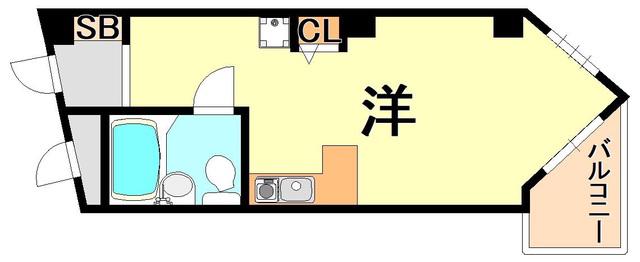 ミスティ∞(ワンルーム/3階)の間取り写真