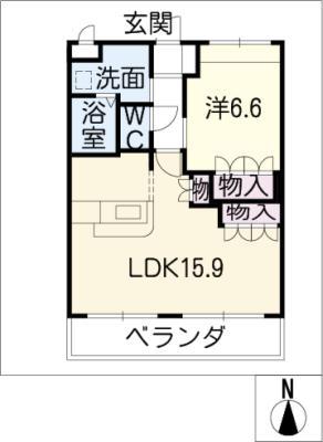 ルミナスハイツ(1LDK/1階)の間取り写真