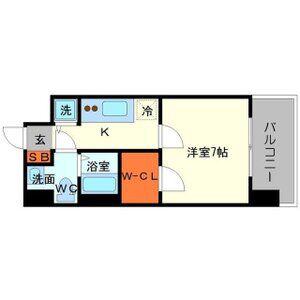 TS SQUARE大阪城(1K/3階)の間取り写真