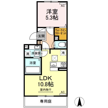 モン・エトワール(1LDK/1階)の間取り写真