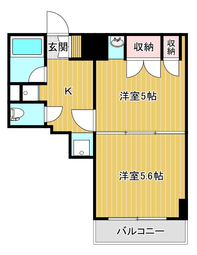 プレステージ新潟(2K/5階)の間取り写真