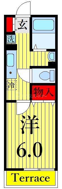 SAHEYIII(1K/1階)の間取り写真