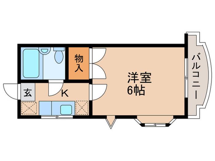 フラワーハイツⅠ(1K/2階)の間取り写真