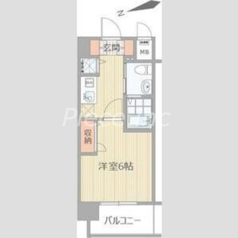 エスリード谷町6丁目(1K/5階)の間取り写真