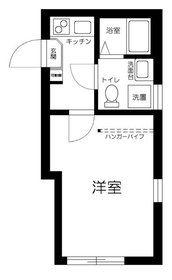CONTRAIL六町(1K/2階)の間取り写真
