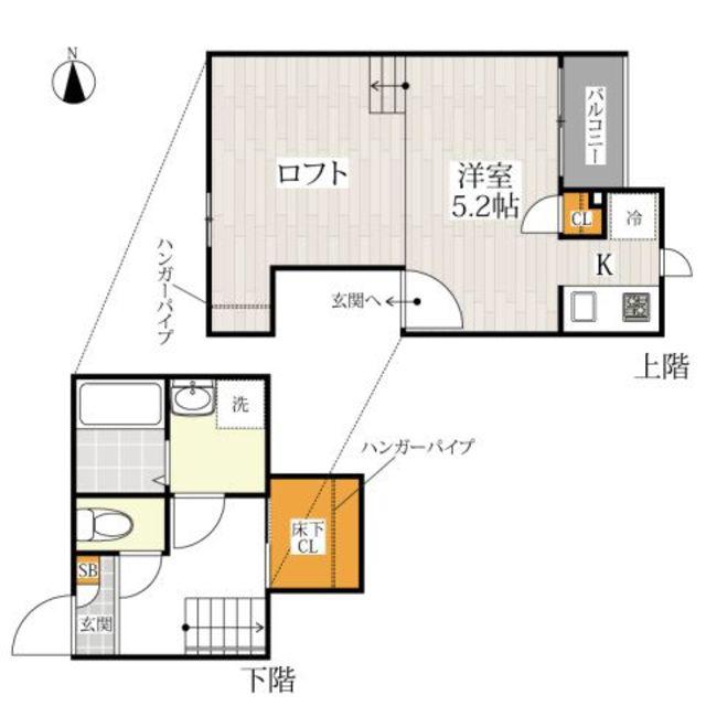 CB鳥栖フェリシア(1K/1階)の間取り写真