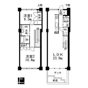 トランセット覚王山(2LDK/1階)の間取り写真