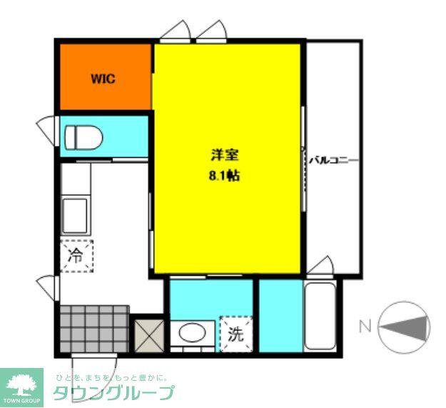 CASA EST(1K/3階)の間取り写真