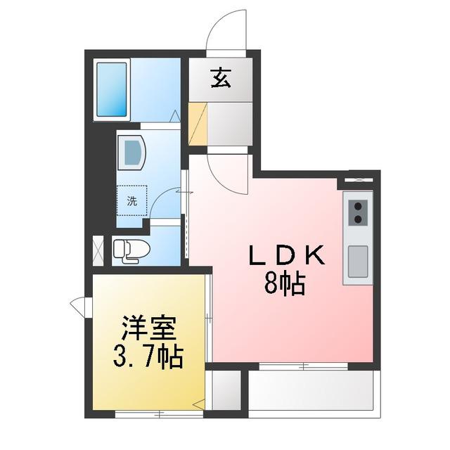 KAFUU TIDA(1LDK/2階)の間取り写真