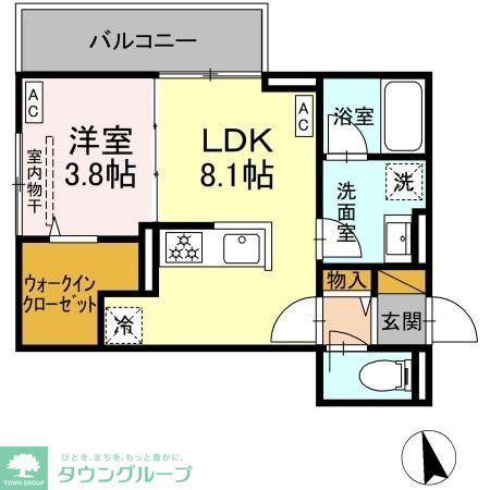 KURASHIRO(1LDK/3階)の間取り写真