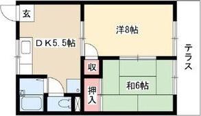 アネックス鬼頭(2DK/2階)の間取り写真