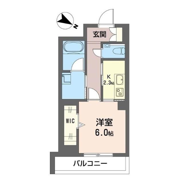 パークメゾン宮町 サウス(1K/1階)の間取り写真