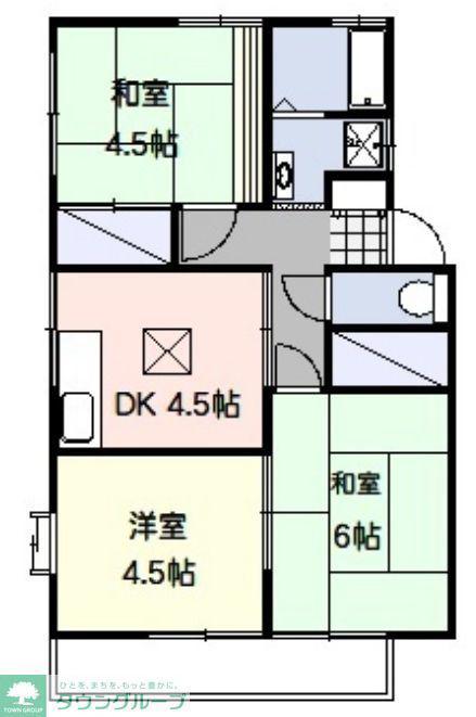 エクセルすみれ平(3DK/2階)の間取り写真
