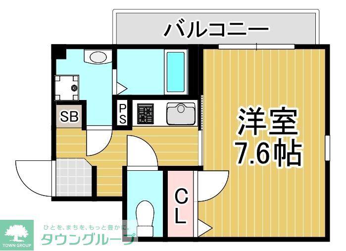 VILLE WING(1K/2階)の間取り写真
