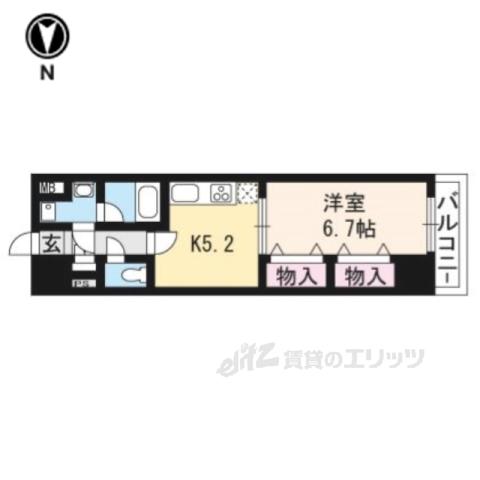 アーバネックス室町(1DK/7階)の間取り写真