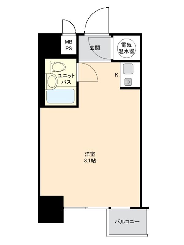 ハイツ神田岩本町(ワンルーム/5階)の間取り写真