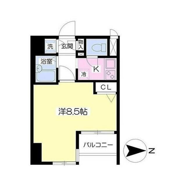 ガーラプレイス錦糸町(1K/3階)の間取り写真