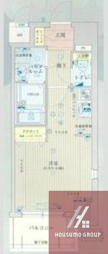 ジュネーゼグラン京町堀(1K/11階)の間取り写真