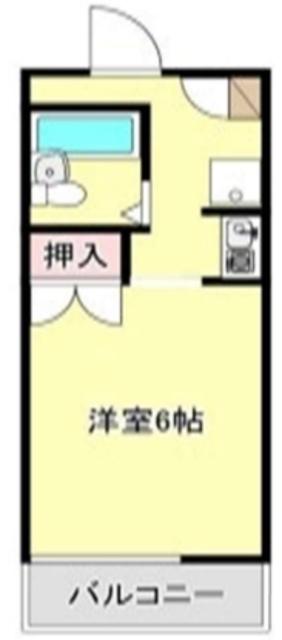 ブレッシング南大泉(ワンルーム/2階)の間取り写真