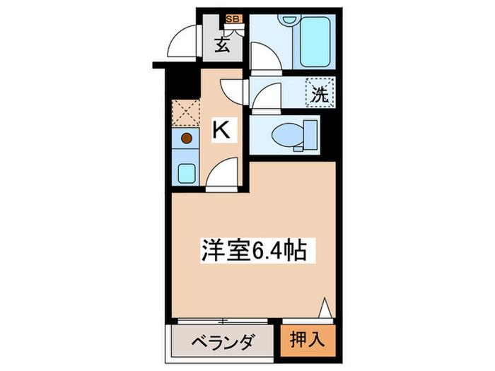 ロイヤルメゾン中丸(1K/2階)の間取り写真