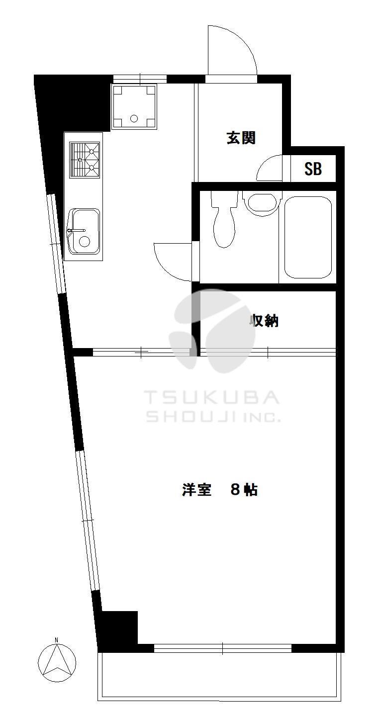 コーポラス81(1K/4階)の間取り写真