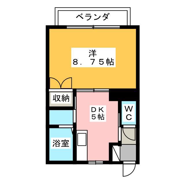 GETTING BETTER A(1DK/2階)の間取り写真