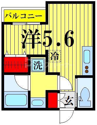 BEAU(ワンルーム/3階)の間取り写真