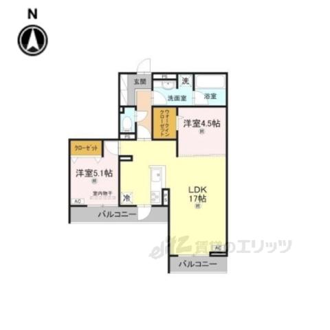 HAMALATRIUMUM(2LDK/3階)の間取り写真