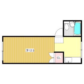 本庄ビル(ワンルーム/2階)の間取り写真