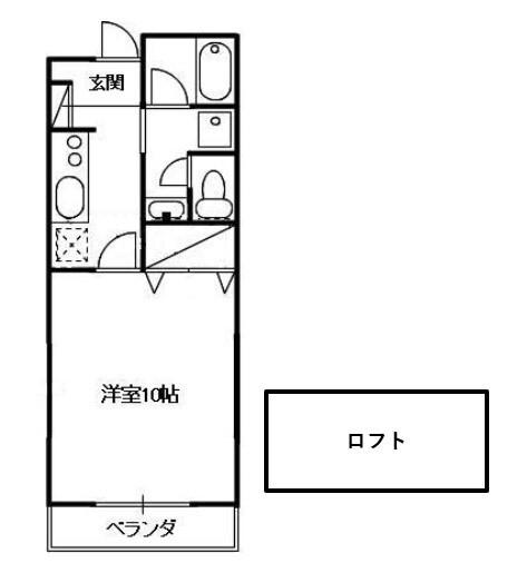 ラッフィナート(1K/2階)の間取り写真