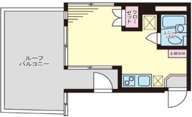 Yビル(ワンルーム/4階)の間取り写真