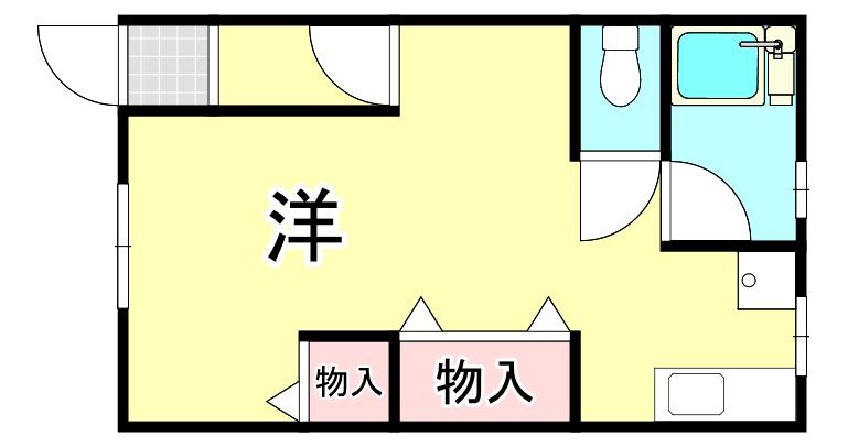 エイチ・ツーオー甲子園(1K/3階)の間取り写真