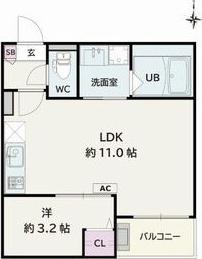 JACK SHOHO IX(1LDK/1階)の間取り写真