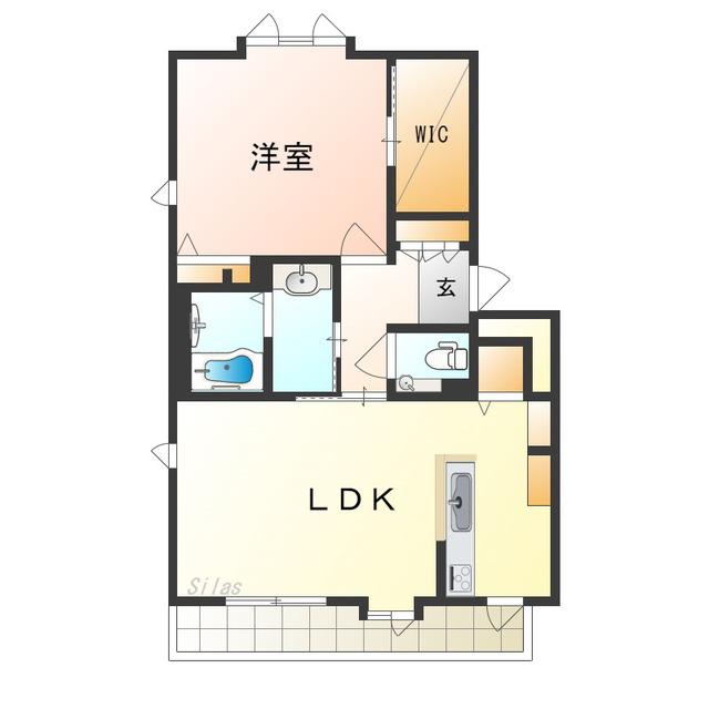 DAIKENN浜寺南町 棟(1LDK/1階)の間取り写真