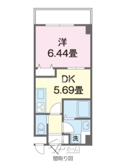 アンビシャスIV(1DK/4階)の間取り写真