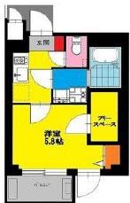B CASA 寿(1K/3階)の間取り写真