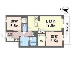 エスフォート(2LDK/1階)の間取り写真