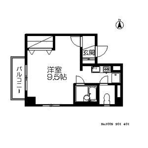 小菅木町ビル(1K/3階)の間取り写真