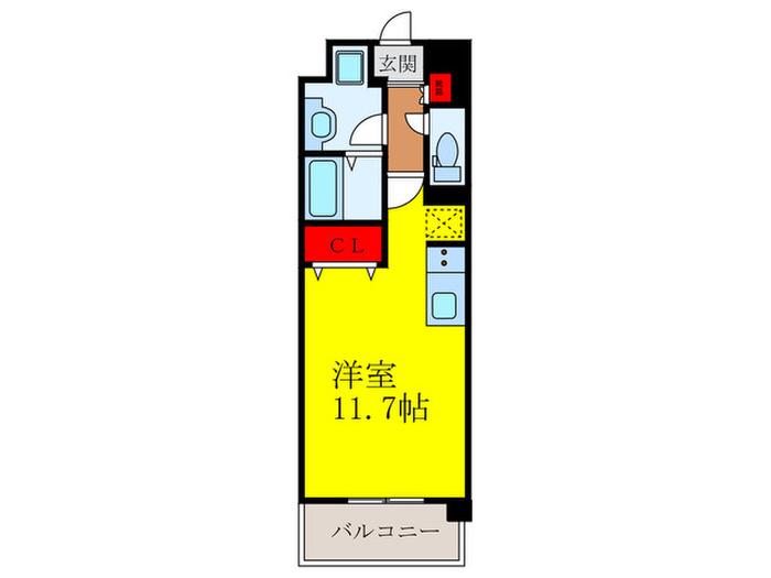 ホープ池田満寿美町(ワンルーム/3階)の間取り写真