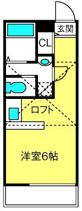シェボヌール(ワンルーム/1階)の間取り写真