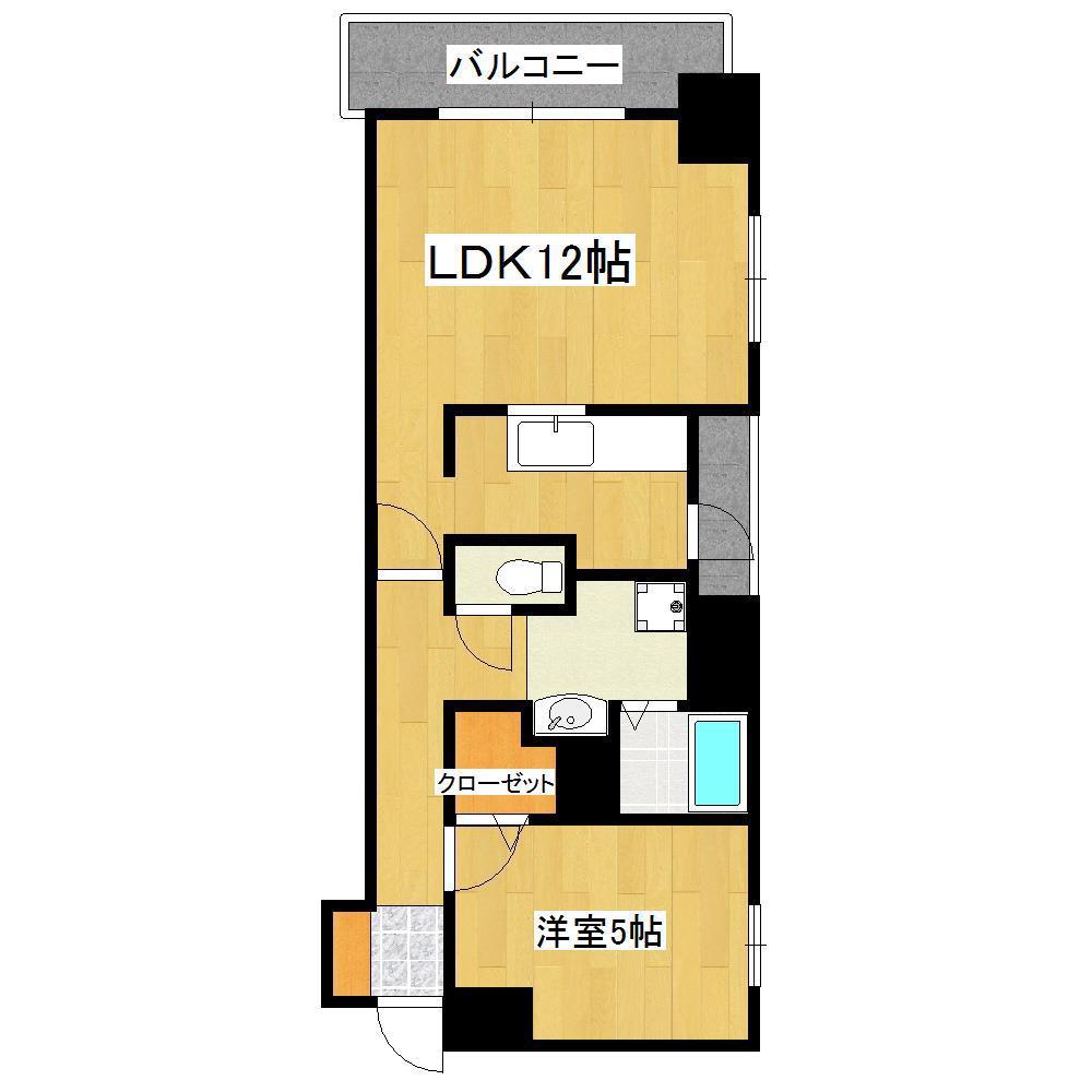 カラーズ(1LDK/2階)の間取り写真