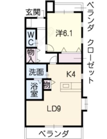 PRIUS青山(1LDK/2階)の間取り写真