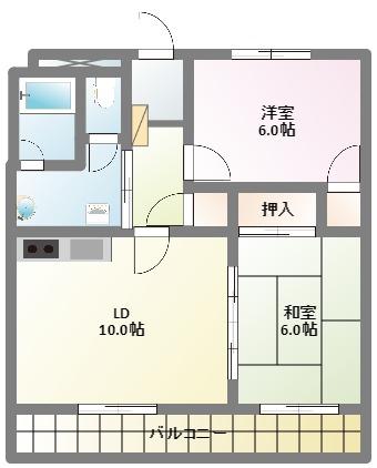 パティオ(2LDK/1階)の間取り写真